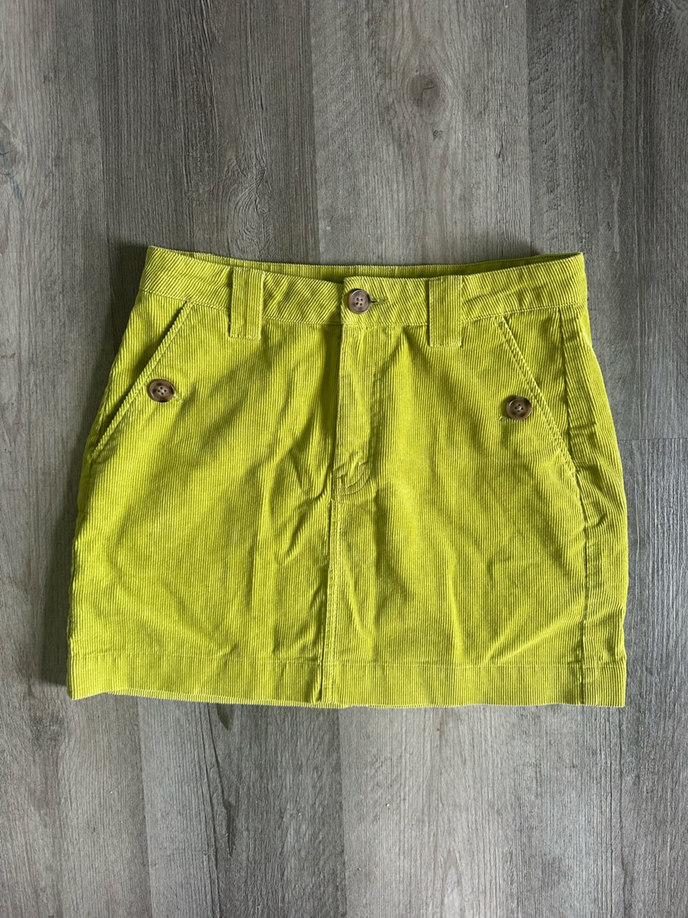 🌻 Chartreuse Corduroy Mini Skirt 🌻
